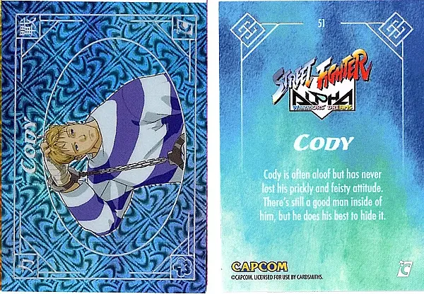 2025 Cardsmiths Street Fighter Alpha - Cody - Typhoon Foil #51